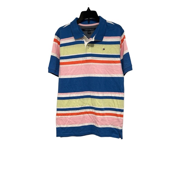 Tommy Hilfiger Blue Pink Striped Shirt and White Shorts 2-PC Set Retail $89 - Picture 2 of 7